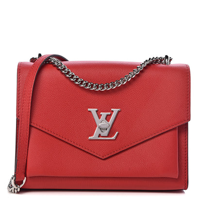 Louis Vuitton Soft Calfskin Mylockme Chain Bag BB Rubis 1 of 10