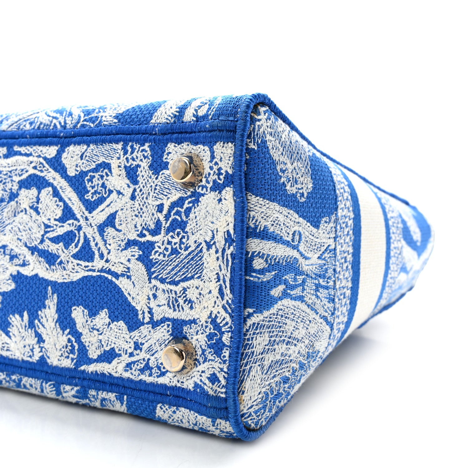 Christian Dior Canvas Toile De Jouy Reverse Embroidered Medium