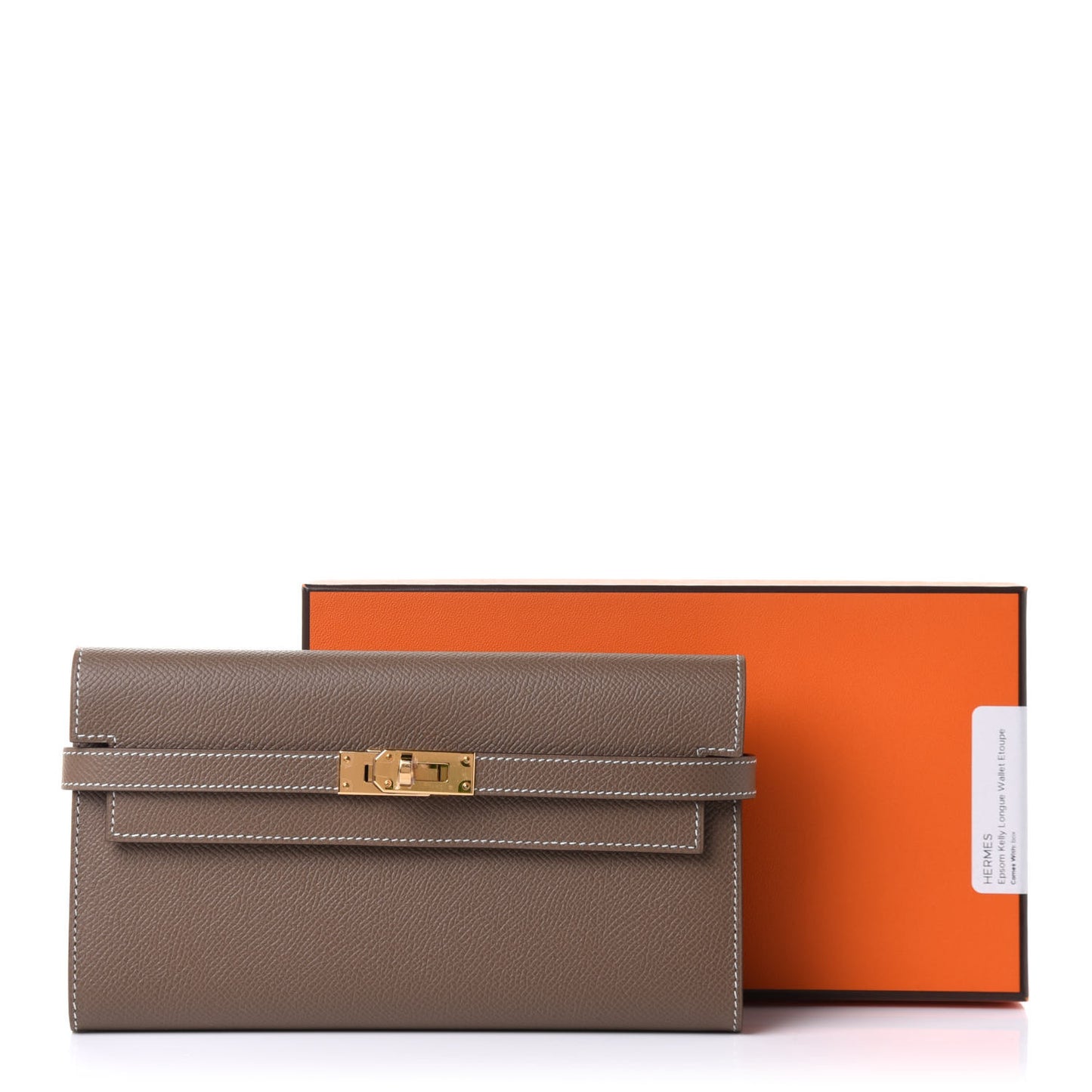 Epsom Kelly Longue Wallet Etoupe