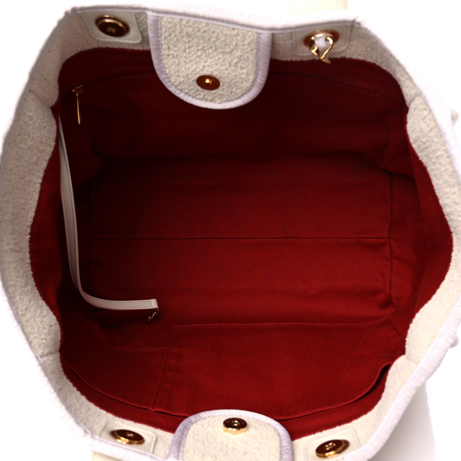 Chanel Lurex Boucle Medium Deauville Tote White 6 of 10