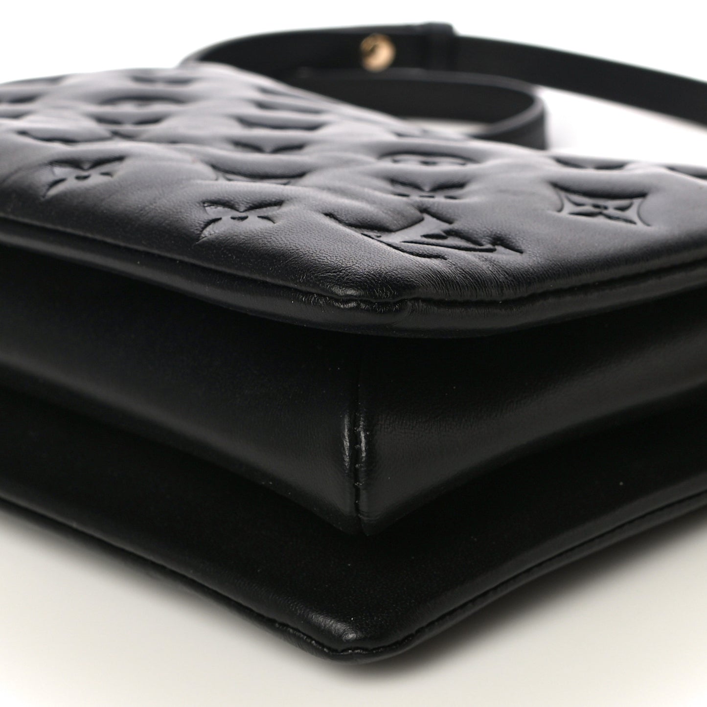 Lambskin Embossed Monogram Coussin BB Black