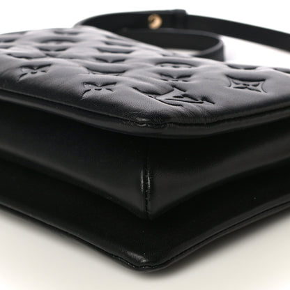 Louis Vuitton Lambskin Embossed Monogram Coussin BB Black 9 of 9