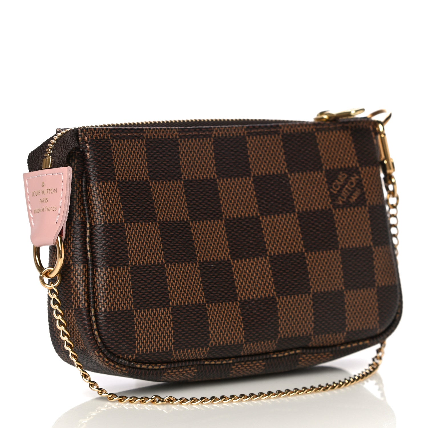 Louis Vuitton Damier Ebene 2020 Christmas Animation Big Wheel Mini Pochette Accessories Rose Ballerine 4 of 12