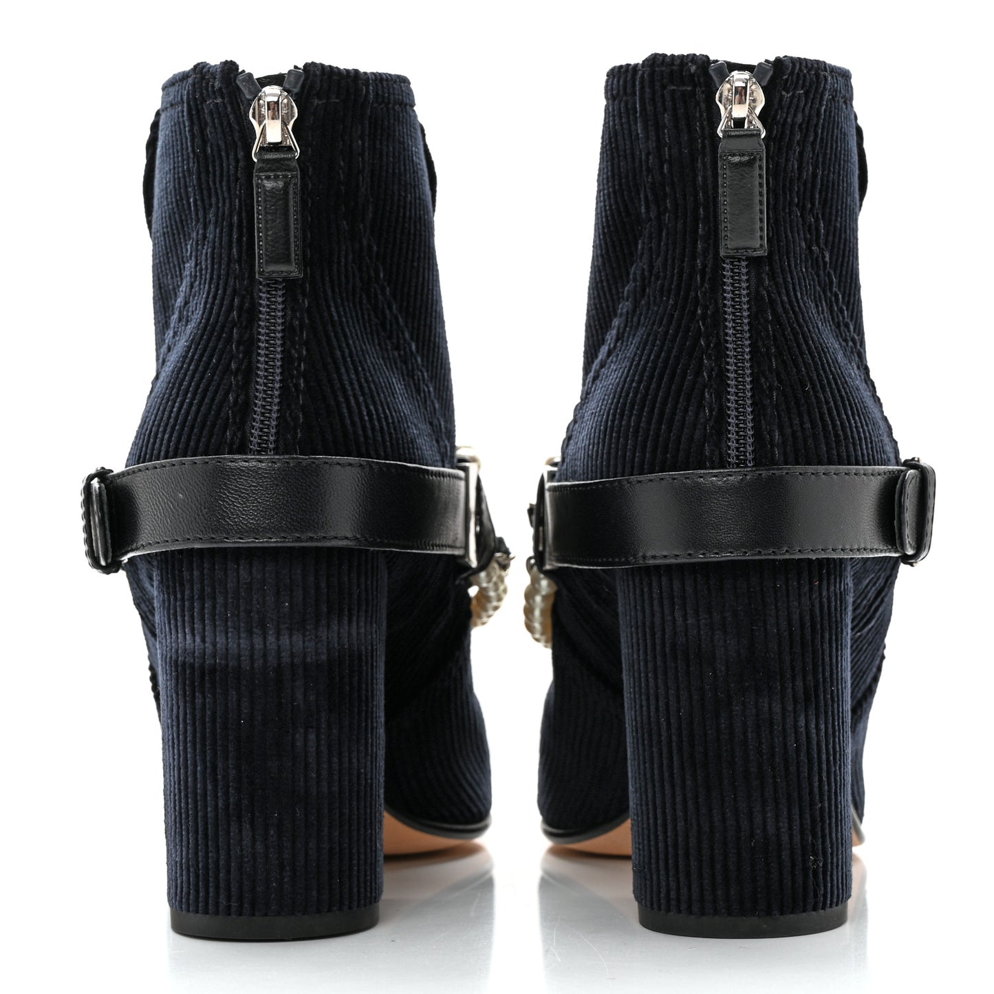 Velvet Satin Cap Cap Toe Short Boots 39 Navy Black