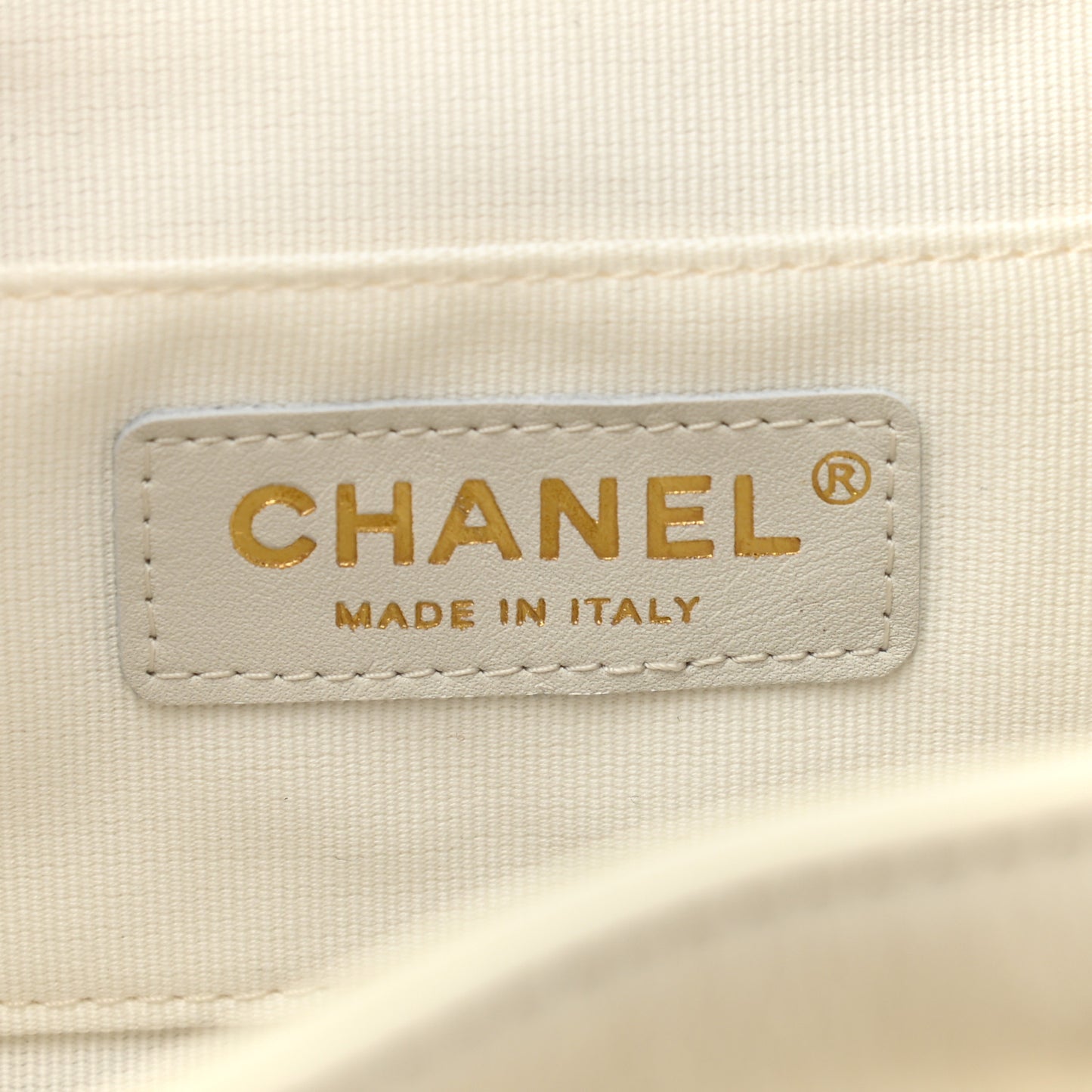 Glazed Aged Calfskin Quilted Small Duma Drawstring Backpack White