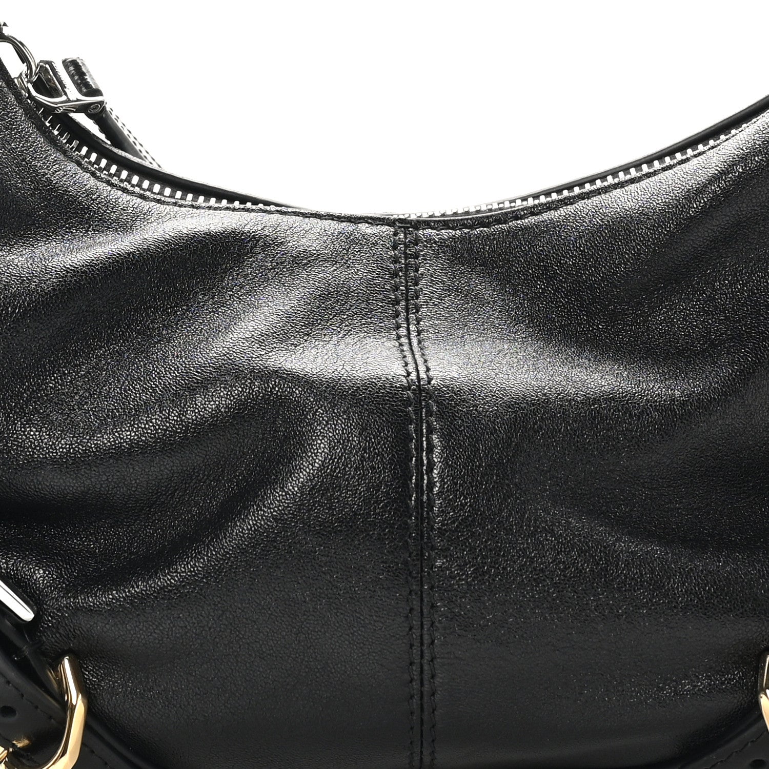 Givenchy Shiny Calfskin Small Harness Voyou Shoulder Bag Black 8 of 10
