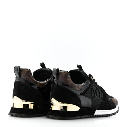 Louis Vuitton Suede Monogram Run Away Sneakers 39 Black 5 of 9