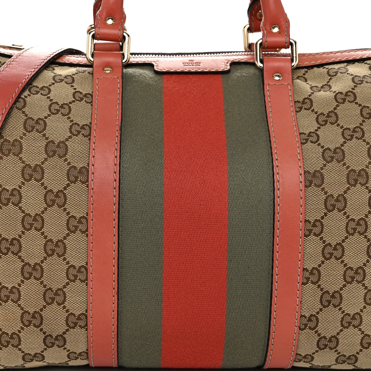 Monogram Vintage Web Medium Boston Pink