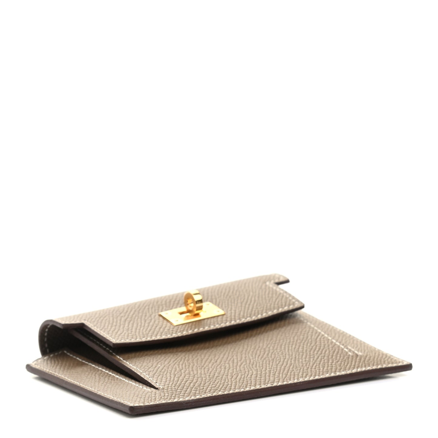 Epsom Kelly Pocket Compact Wallet Etoupe