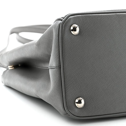Prada Saffiano Lux Medium Galleria Double Zip Tote Grey 10 of 18