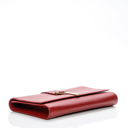Saint Laurent Textured Calfskin Classic Y Clutch Red 4 of 7