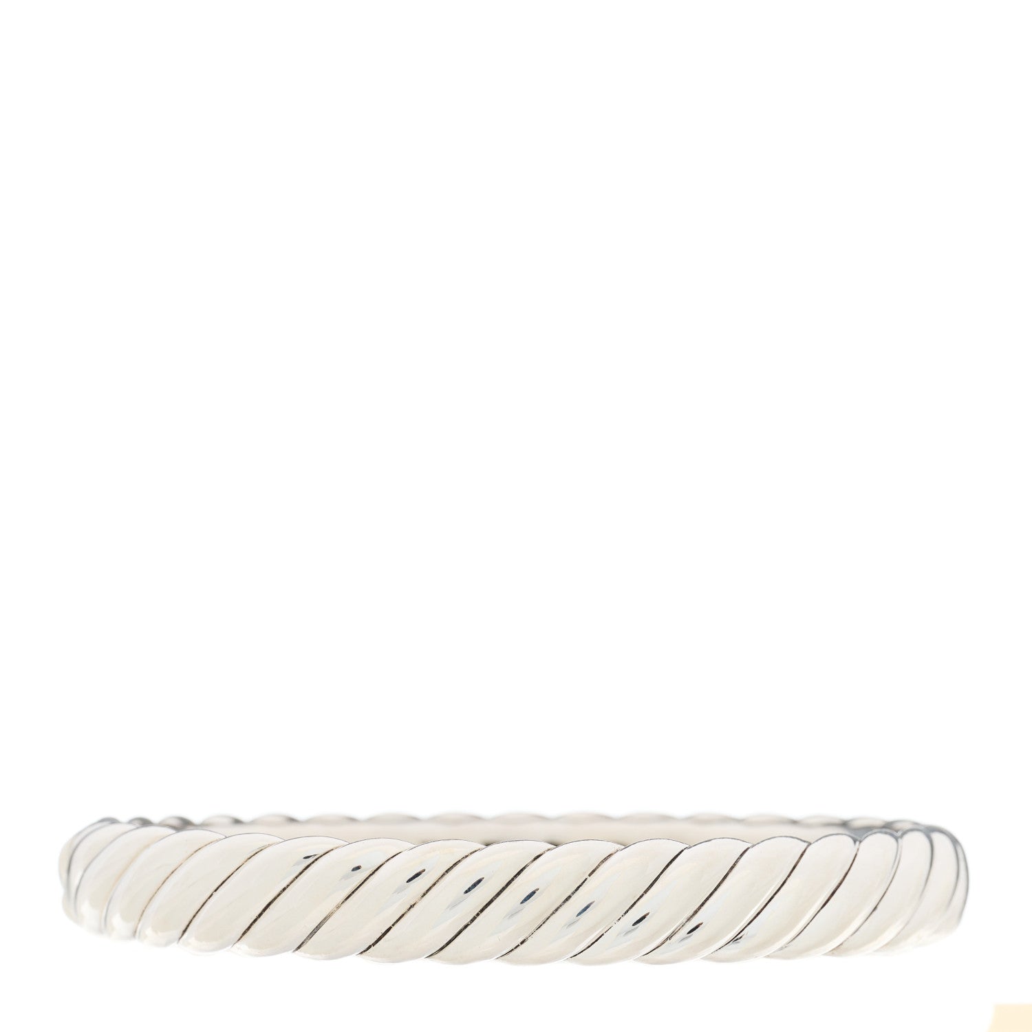 David Yurman Sterling Silver 10mm Sculpted Cable Bangle Bracelet 2 of 3