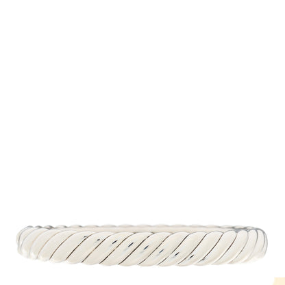 David Yurman Sterling Silver 10mm Sculpted Cable Bangle Bracelet 2 of 3