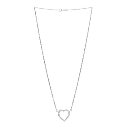 Tiffany Sterling Silver Twist Heart Pendant Necklace 2 of 4