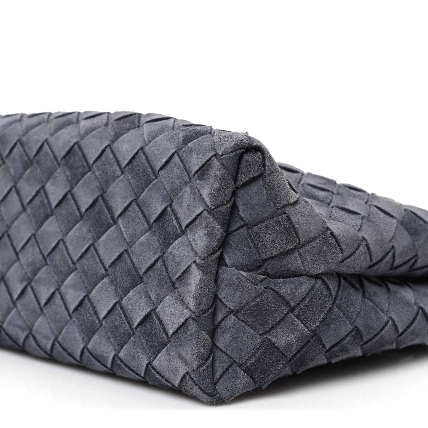 Suede Intrecciato Small Andiamo Shoulder Bag Cloudy Indigo