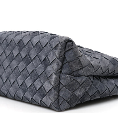 Bottega Veneta Suede Intrecciato Small Andiamo Shoulder Bag Cloudy Indigo 9 of 9