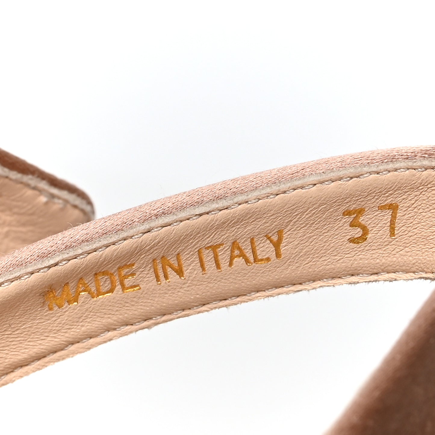 Satin Raso Crisscross Platform 60mm Sandals 37 Nudo