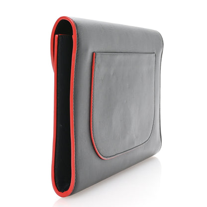 Celine Smooth Calfskin Trotteur Clutch Navy Blue Red 3 of 7