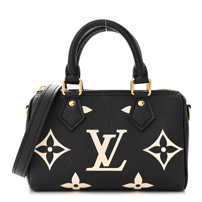 Louis Vuitton Empreinte Monogram Giant Nano Speedy Black Beige 1 of 11