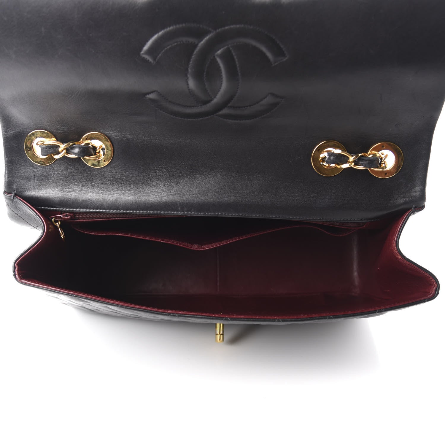 Chanel Lambskin Quilted XL Jumbo Single Flap Black 5 of 15