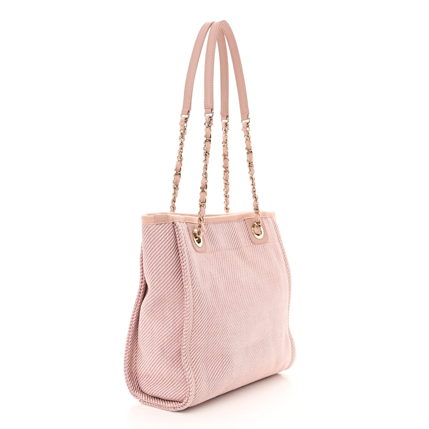 Chanel Mixed Fibers Calfskin Mini Deauville Tote Rose Pink 3 of 10