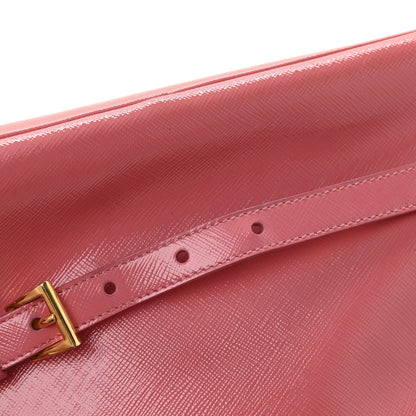 Prada Saffiano Vernice Galleria Shopping Tote Begonia 14 of 16