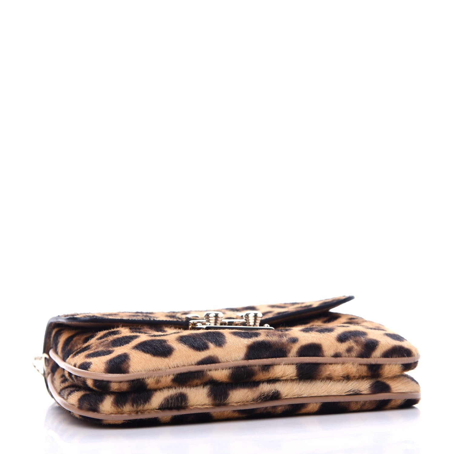 Valentino Garavani Leopard Print Calf Hair Rockstud Shoulder Bag 4 of 9