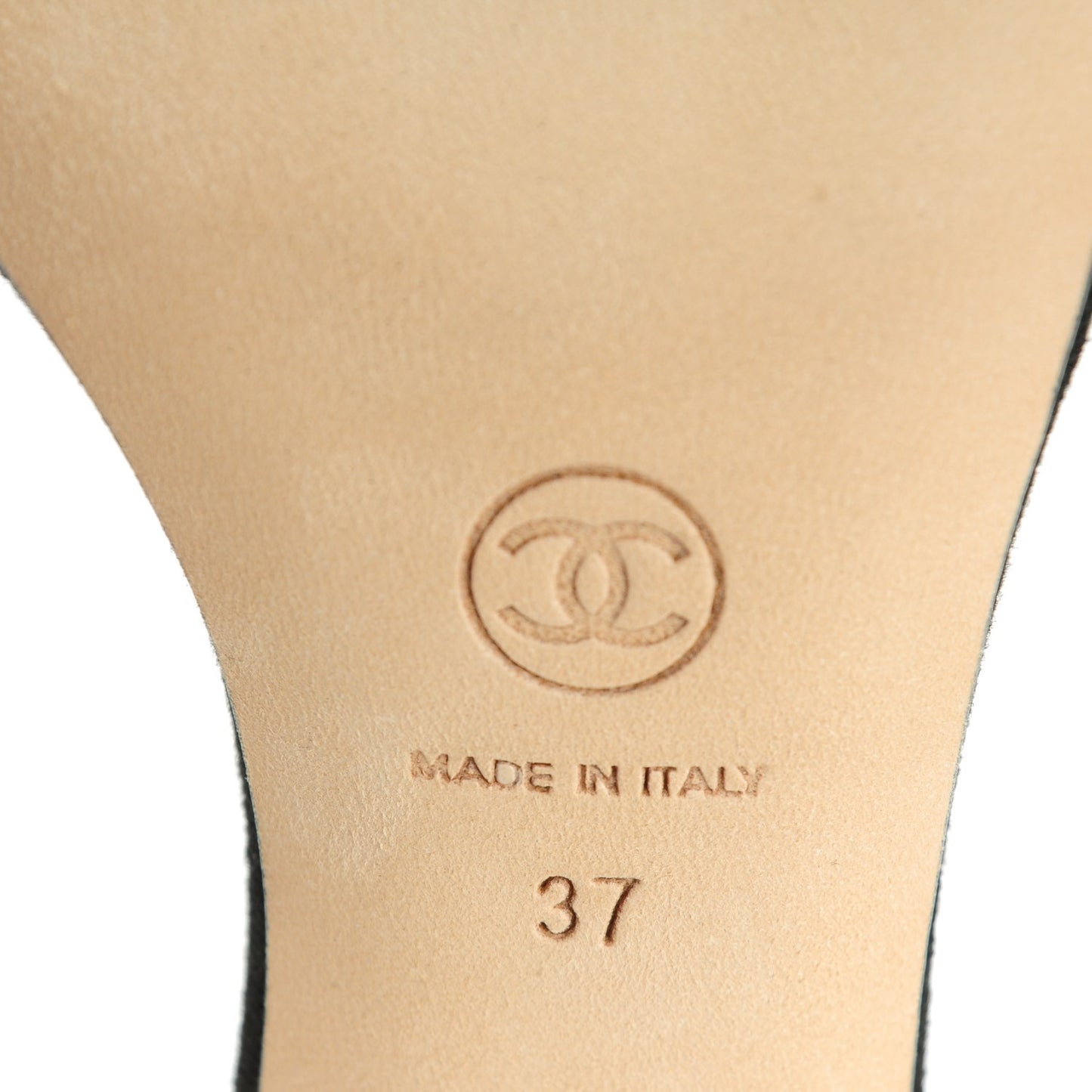 Canvas Camellia CC Sandals 37 Rose Black