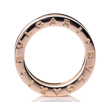 Bulgari 18K Rose Gold White Ceramic B.Zero1 Two-Band Ring 51 5.75 4 of 5