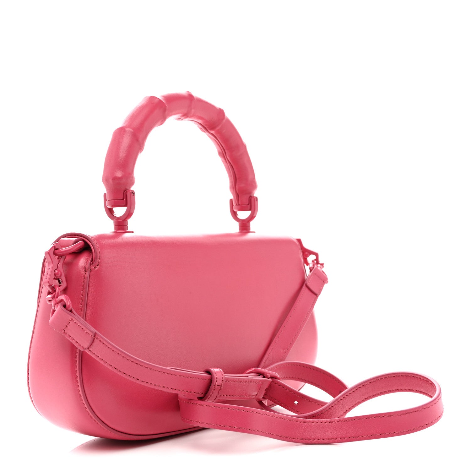 Gucci Calfskin Medium Bamboo Pink 3 of 13