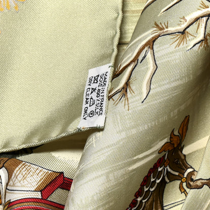 Hermes Silk Traineaux Et Glissades Scarf 90 3 of 6