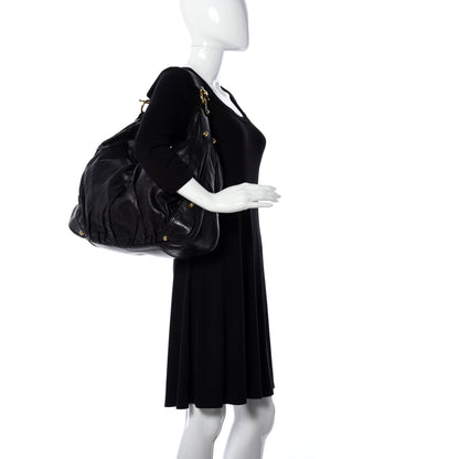 Gucci Calfskin Large Jockey Hobo Black 2 of 10