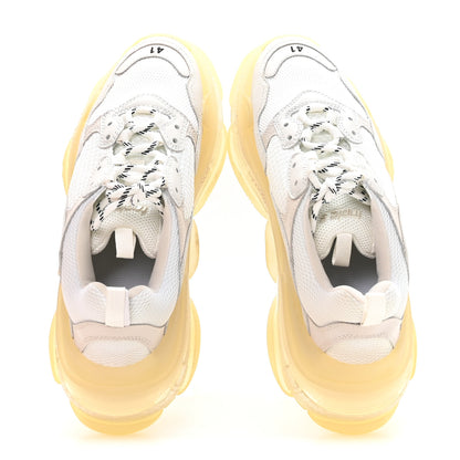 Balenciaga Fabric Mesh Clear Sole Womens Triple S Sneakers 41 White 2 of 8