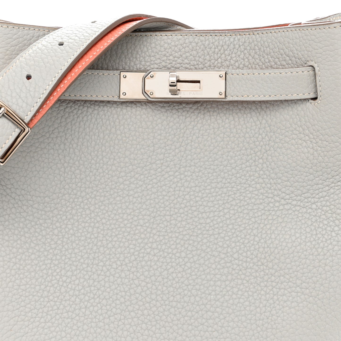 Taurillon Clemence Verso So Kelly 22 Gris Perle Crevette