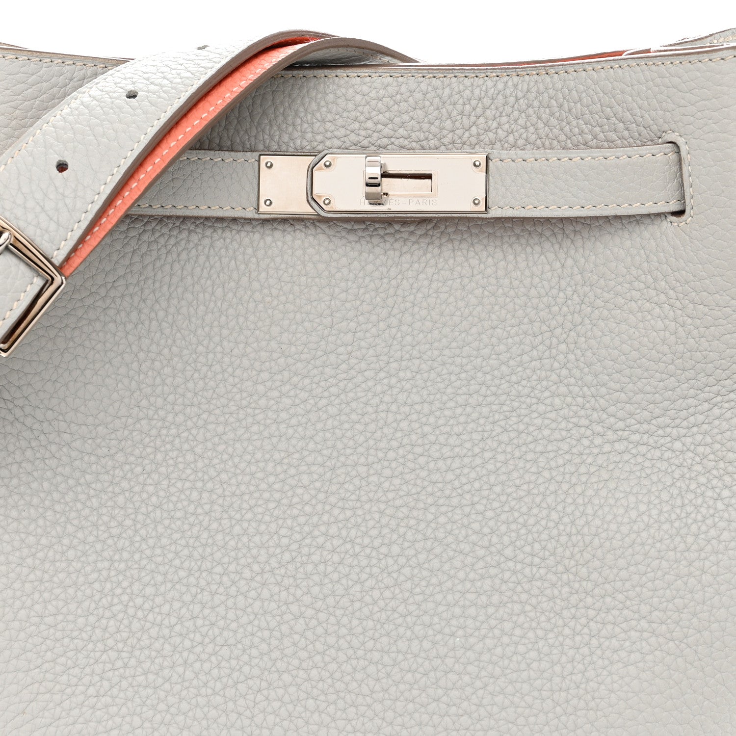 Hermes Taurillon Clemence Verso So Kelly 22 Gris Perle Crevette 12 of 16