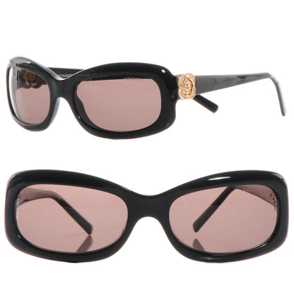 Chanel Crystal Camellia CC Sunglasses 5127-B Black 1 of 4