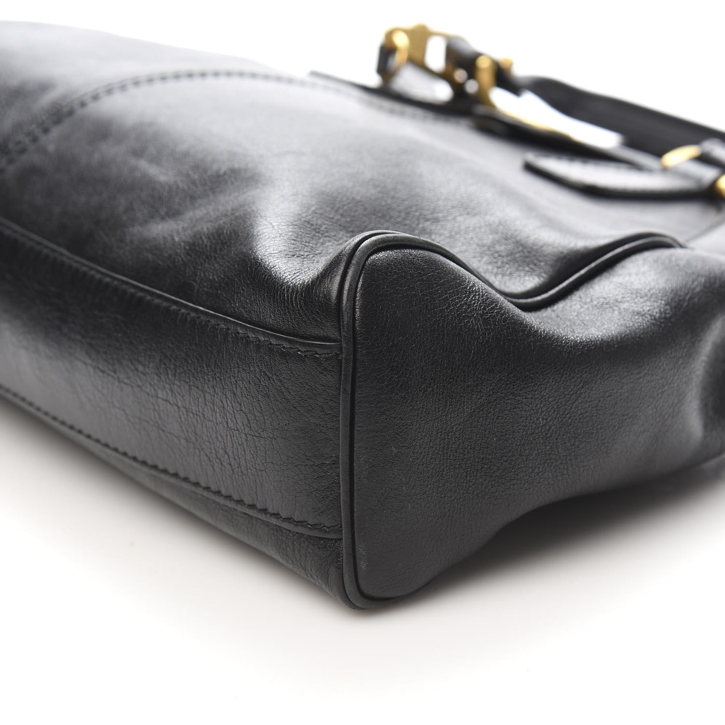 Calfskin Medium Re(Belle) Top Handle Bag Black