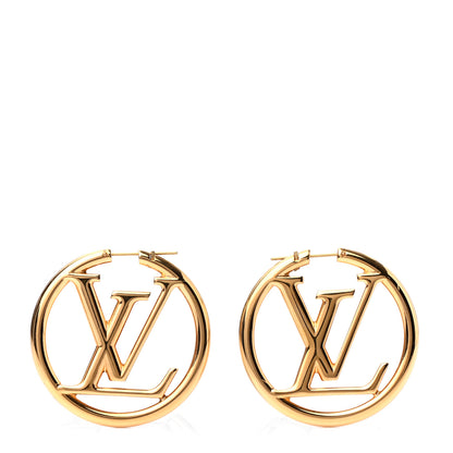 Louis Vuitton Metal Louise Hoop Earrings Gold 1 of 4