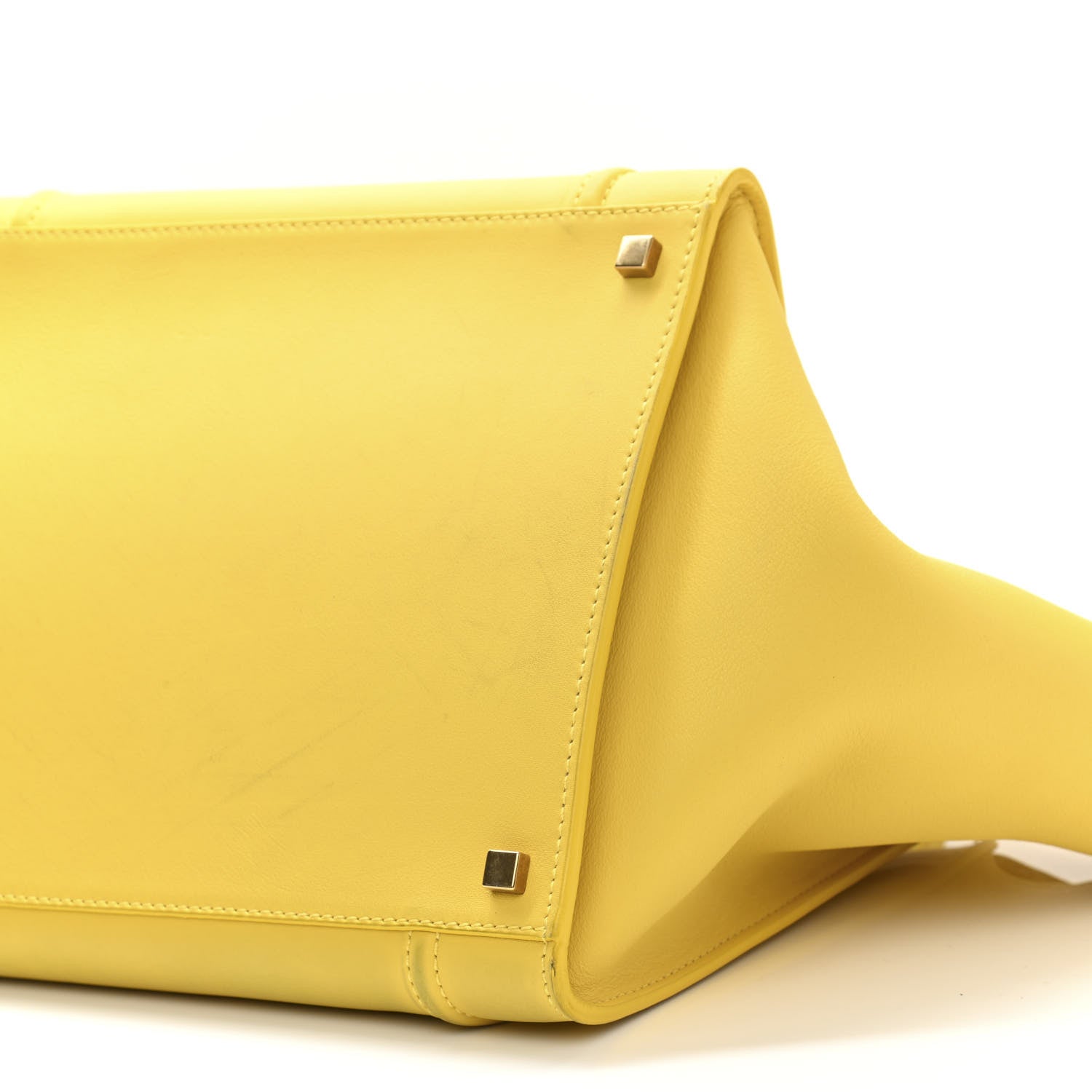 Celine Supple Calfskin Medium Phantom Luggage Sun Yellow 10 of 13