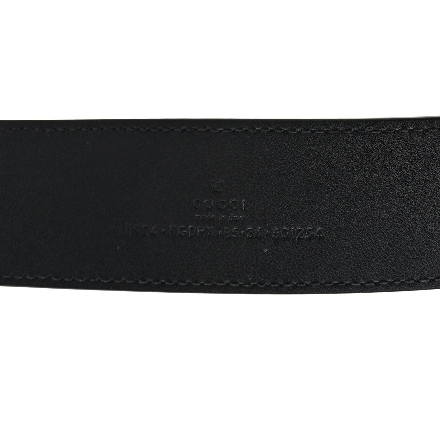 GG Supreme Monogram Selleria Calfskin Interlocking G 40mm Belt 85 34 Black Grey