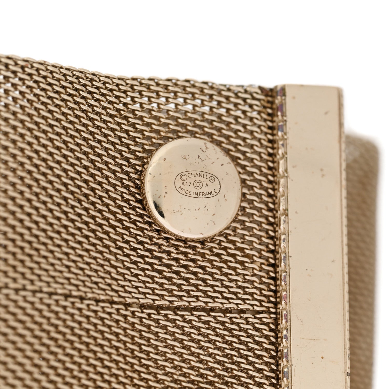 Chanel Metal Mesh CC Bracelet Light Gold 4 of 6