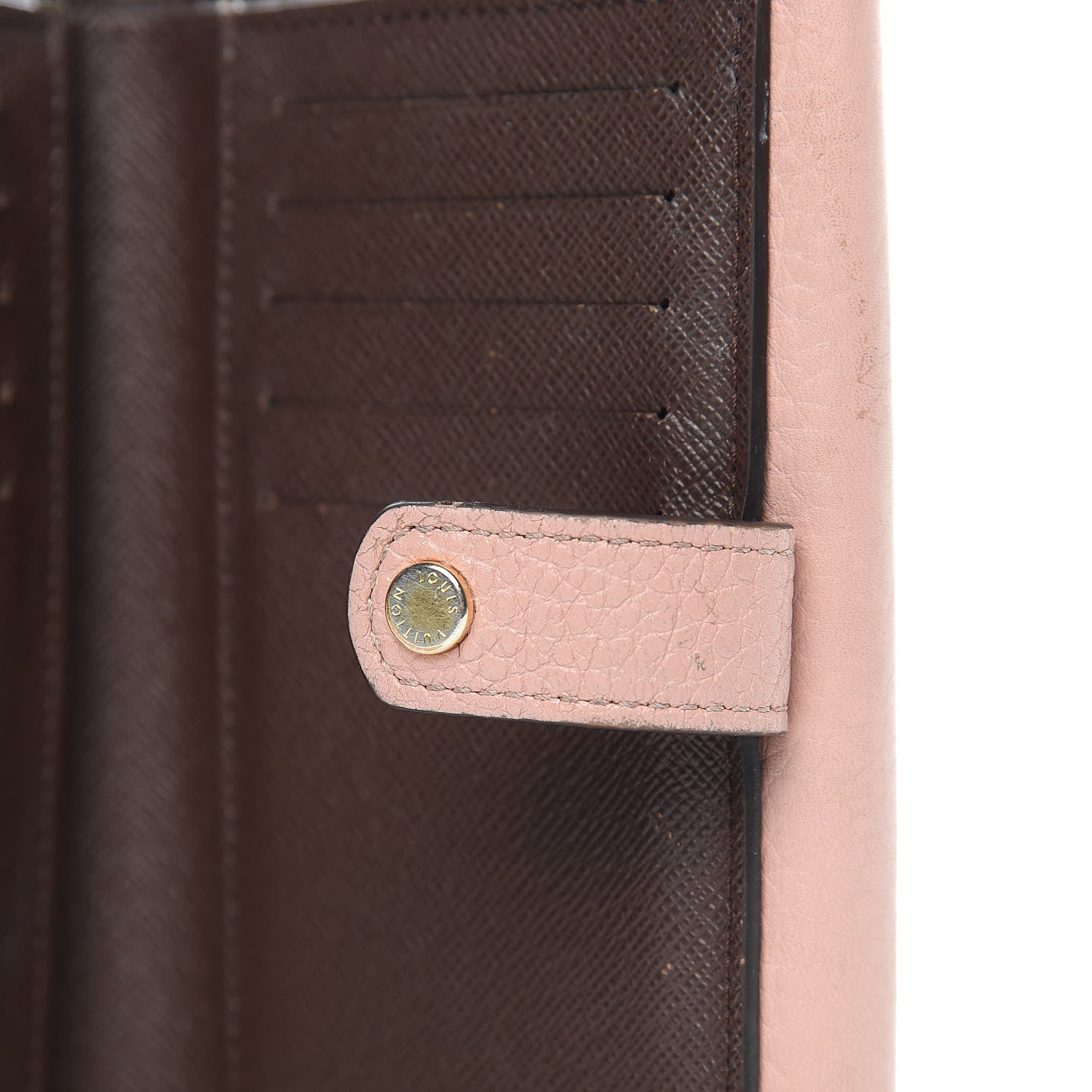 Louis Vuitton Damier Ebene Normandy Compact Wallet Rose Ballerine 12 of 14