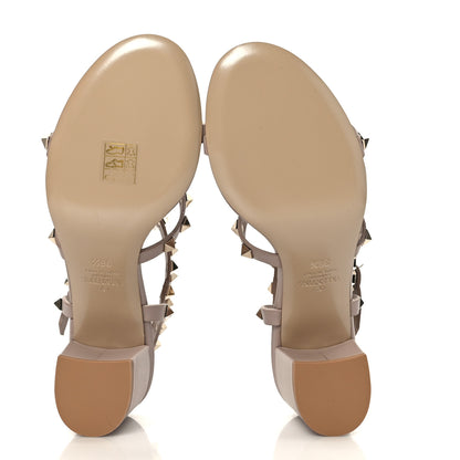 Valentino Garavani Calfskin Rockstud 60mm City Sandals 36.5 Poudre 5 of 7
