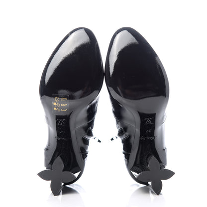Louis Vuitton Patent Silhouette Ankle Boots 37 Black 6 of 10