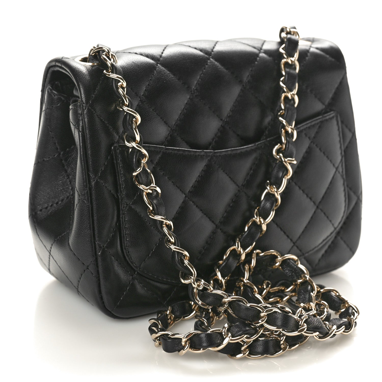 Chanel Lambskin Quilted Mini Square Flap Black 3 of 10
