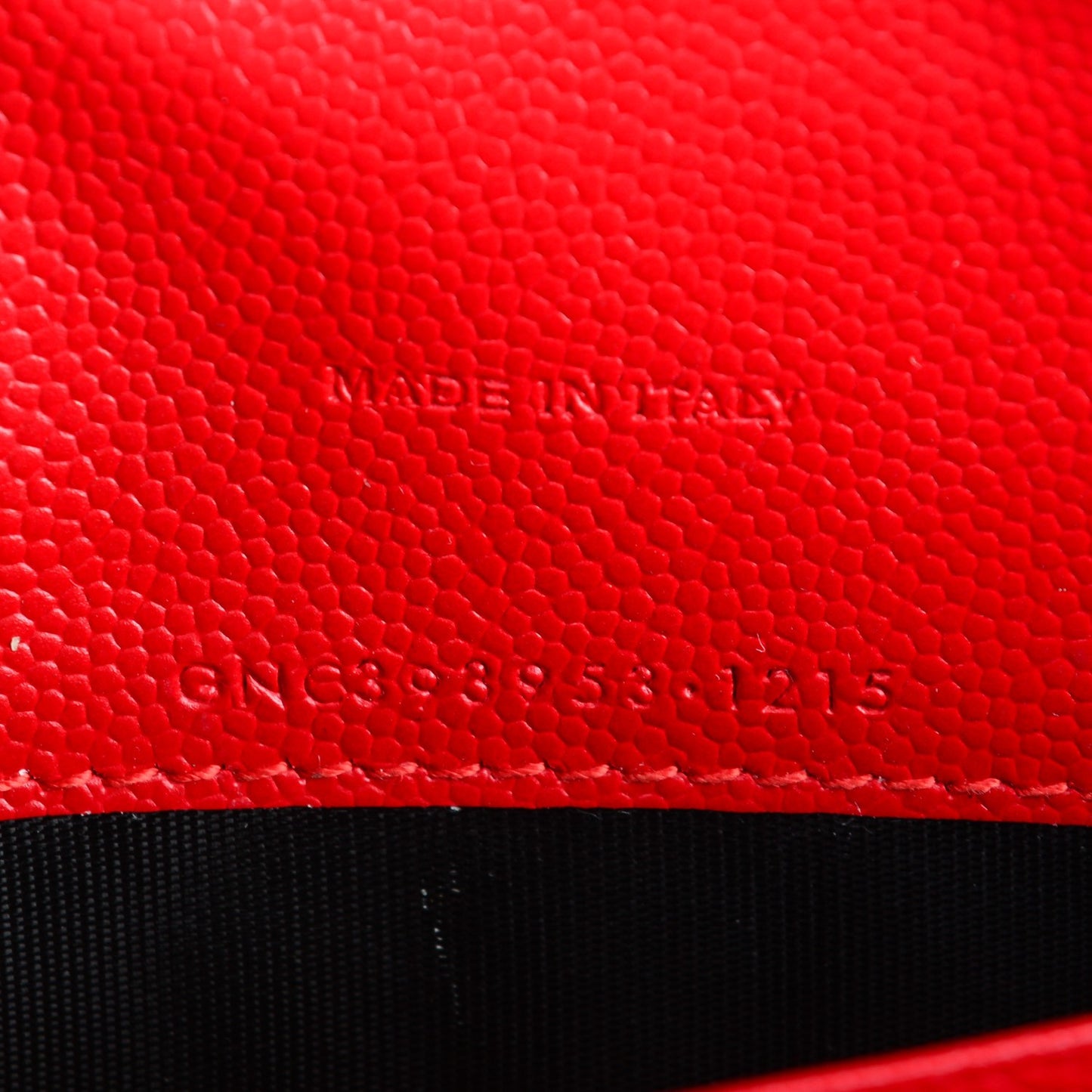 Grain De Poudre Matelasse Chevron Monogram Envelope Chain Wallet New Red