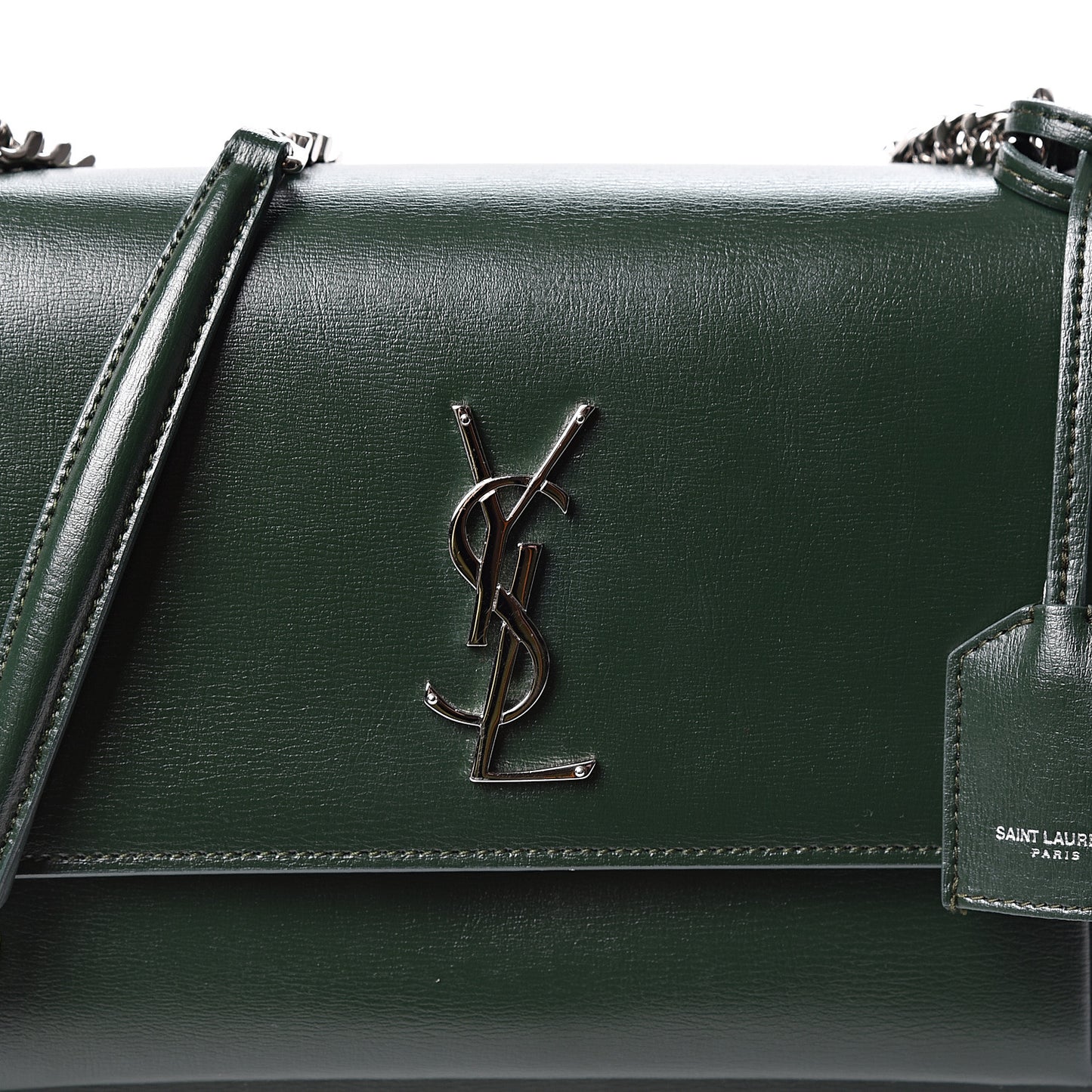 Calfskin Medium Monogram Sunset Dark Green