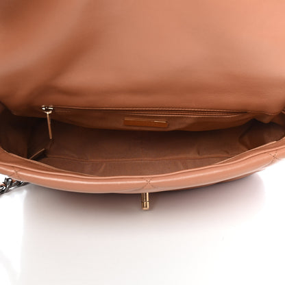 Chanel Lambskin Quilted Large Chanel 19 Flap Brown 5 of 9