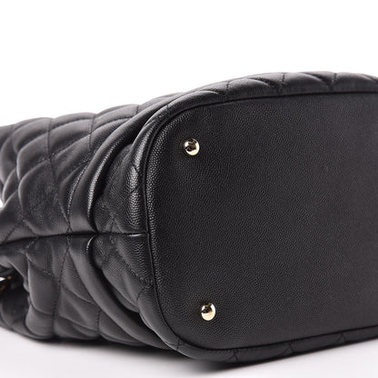 Chanel Caviar Quilted Large Rolled Up Bucket Drawstring Bag Black 7 of 13