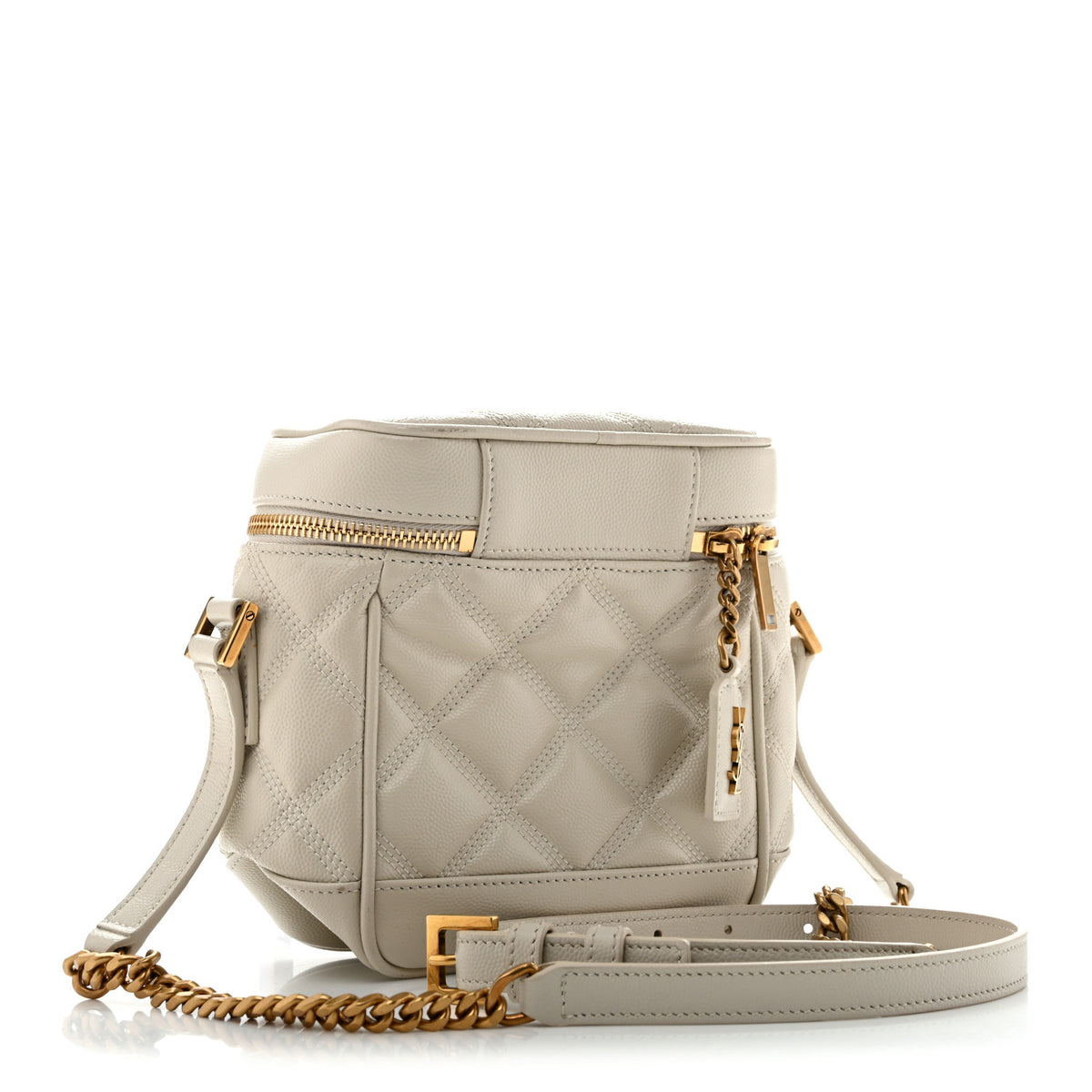 Grain de Poudre Quilted 80's Vanity Bag Crema Soft